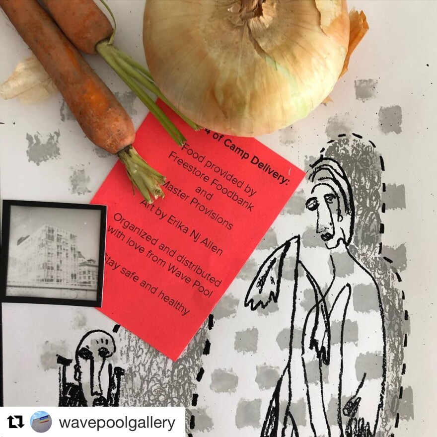 Wave Pool Gallery donates fresh food with art.